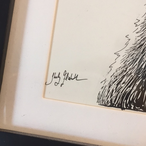 Signed Bear And Bee Pencil Art - Picture 3 of 6